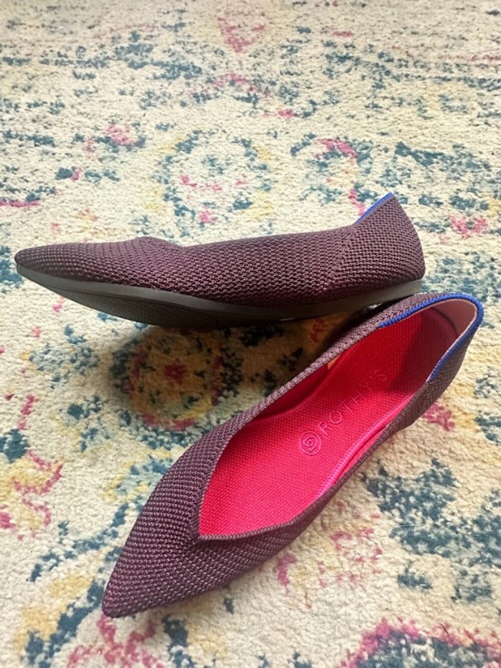 Rare Rothy's "The Point" pointed flats in Berry Lattice - 9